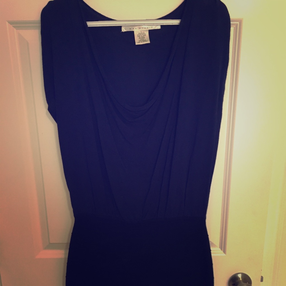 Ladies blue/black business dress.  Size L
